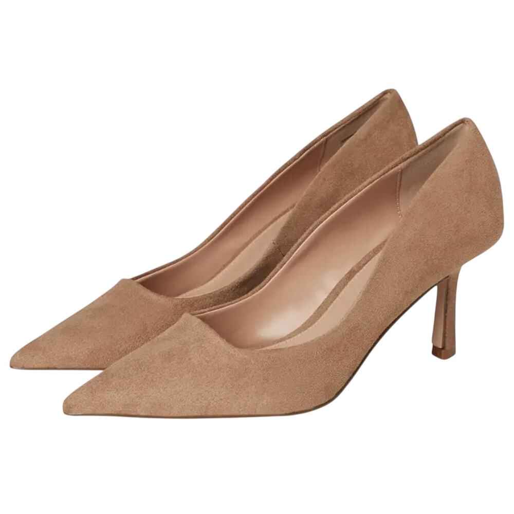 Madden Girl Women's Brynn Heel in Taupe Fabric, Size 6.5